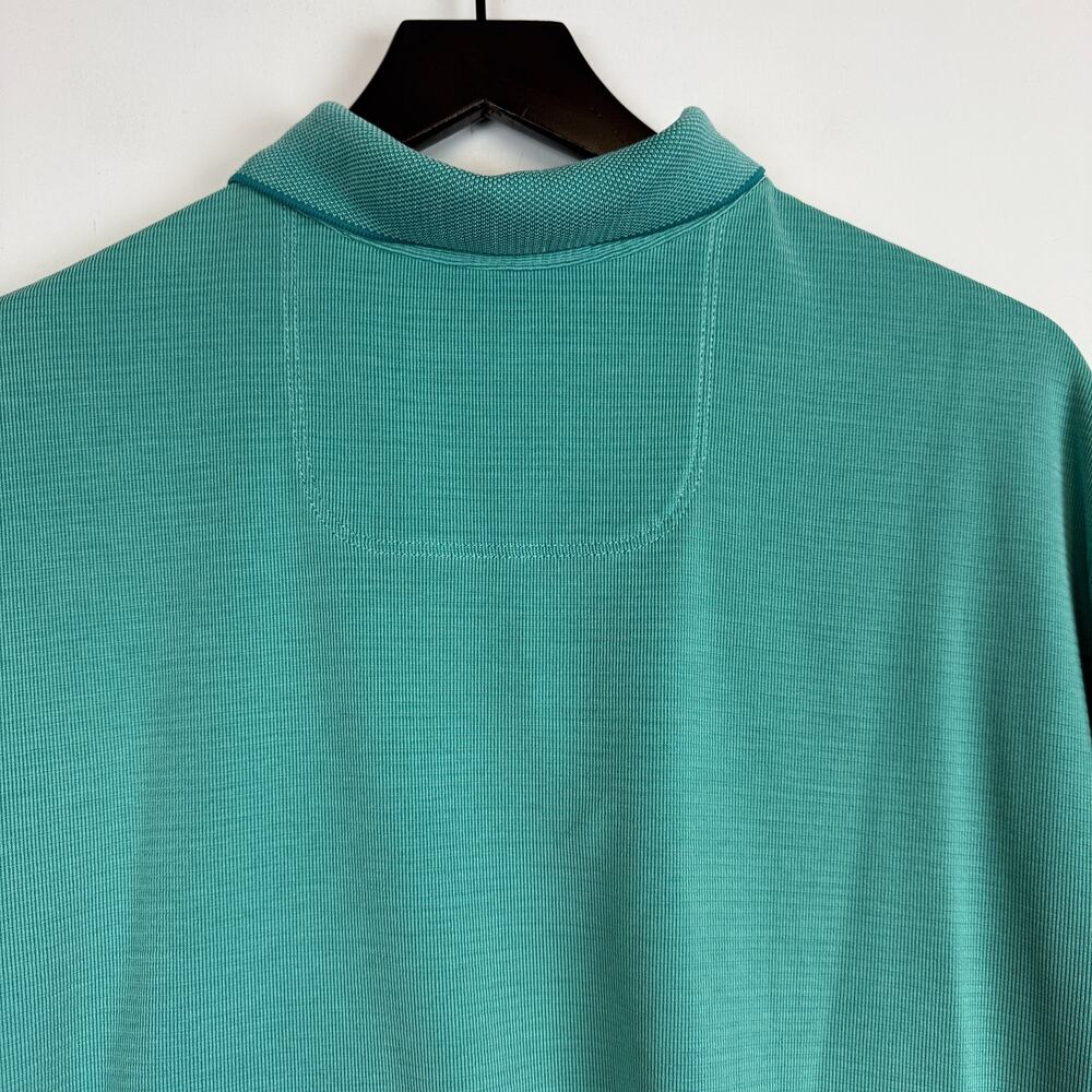 Tommy Bahama IslandZone Tencel Blend Polo Shirt Blue Green - Size XL - Picture 7 of 9